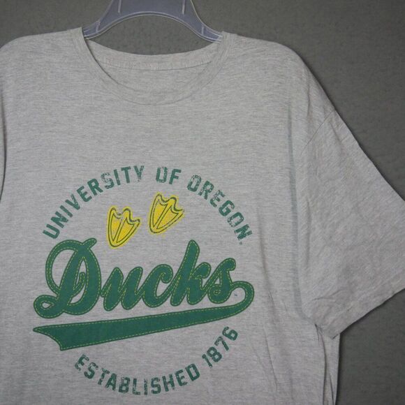 Ducks NCAA T-Shirt Large University Of Oregon Established 1876 Gray No Tag - Picture 2 of 9